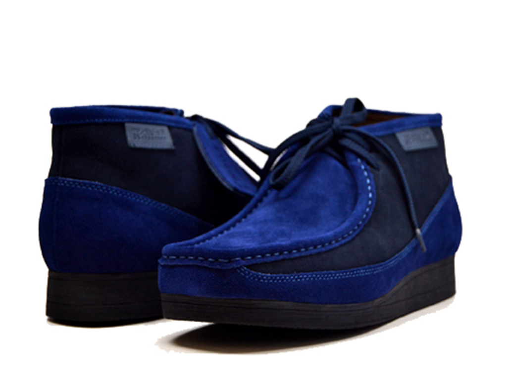 British Walker Mens Casual Shoes Wallabee Style Suede 2 Tone Navy Sky Bl… New Castle 2 Suede - Versatile and Stylish Mens Casual Shoe  main image 4