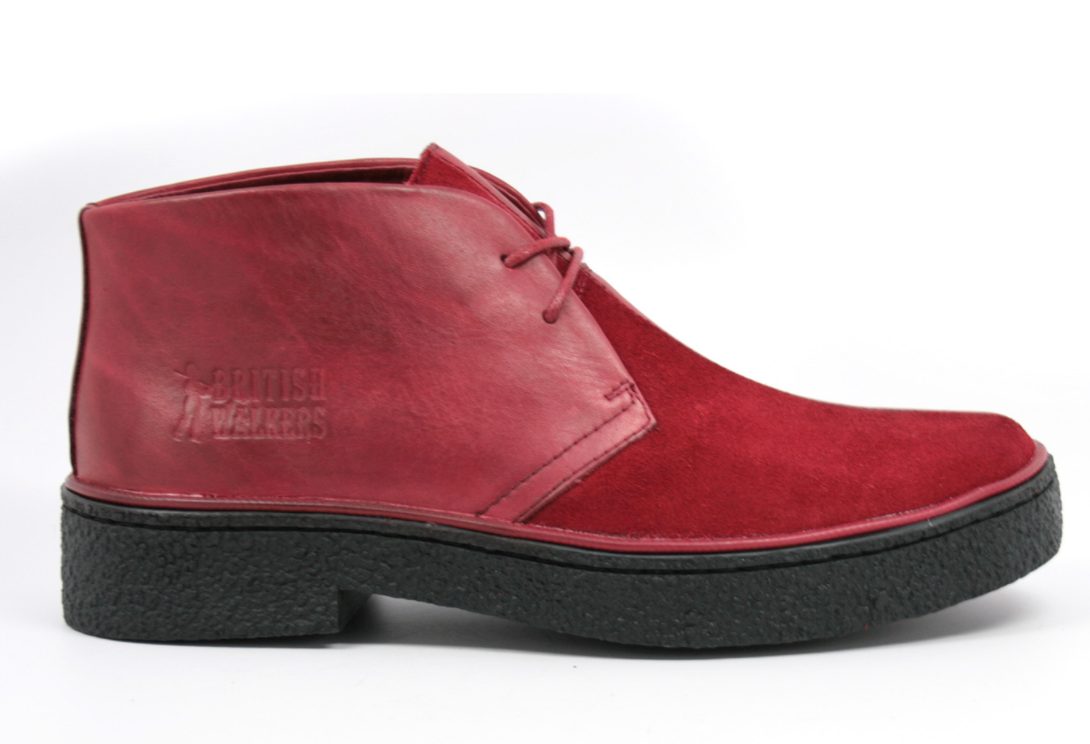 British Walkers Classic Playboy Men\'s Leather Chukka Boots Red Leather Size 12M Amazon.com: British Collection Playboy Classic Wingtip  main image 4