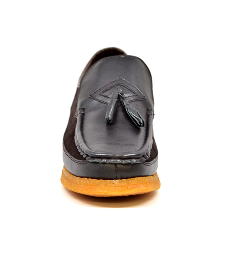 Brooklyn I Leather & Suede Slip-On Shoe with Tassel 