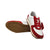 Surrey Red & White Sneakers with Leather and Suede Blend